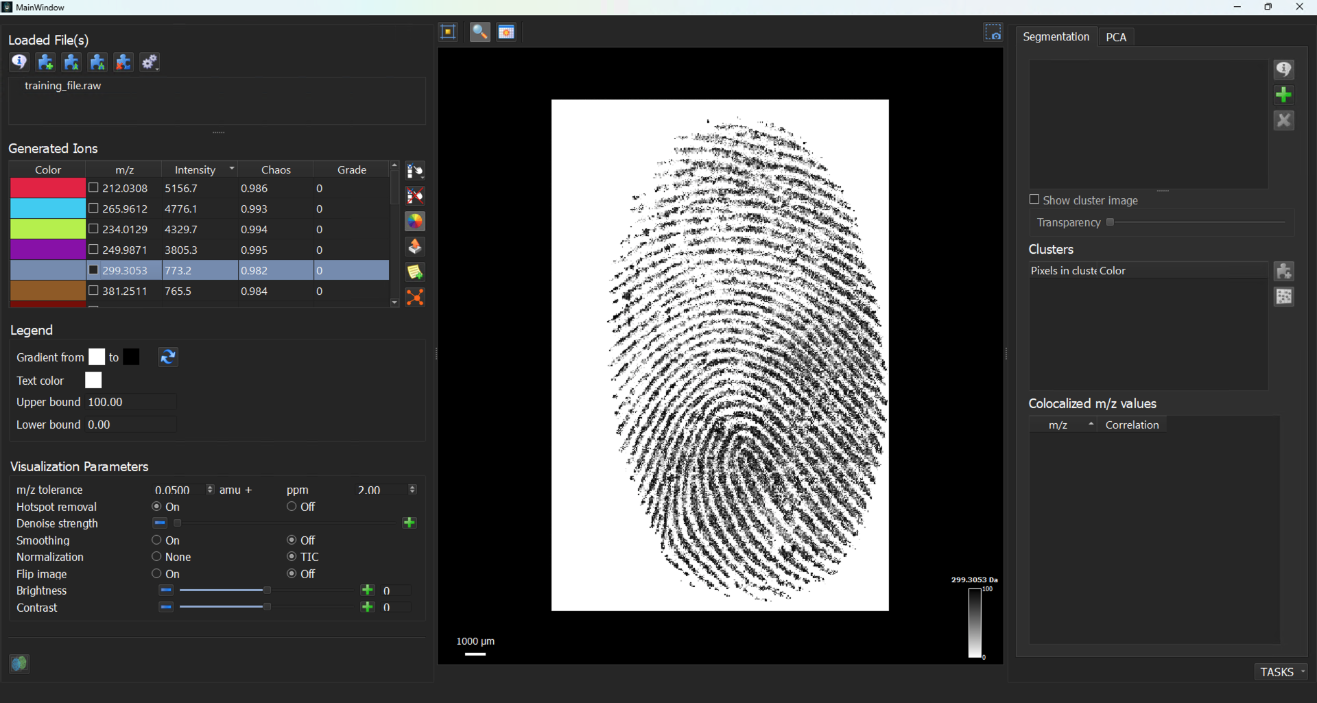 iFIS application interface